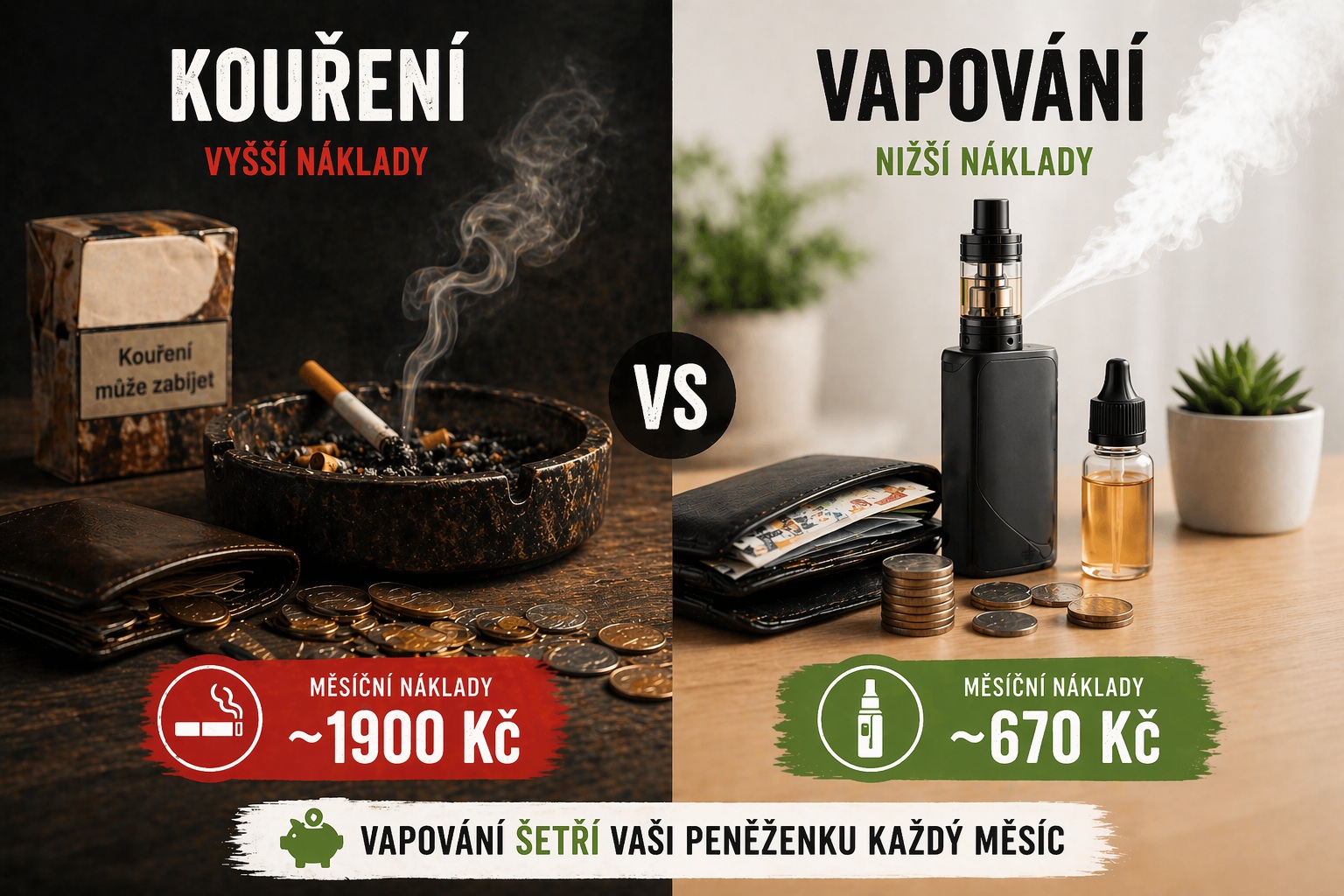 Vapování šetří Vaši peněženku